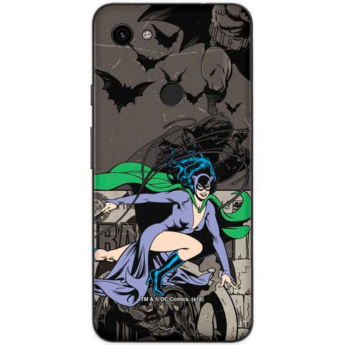 DC Comics Catwoman Vintage Action Pose Pattern Google Pixel 3a XL Skin